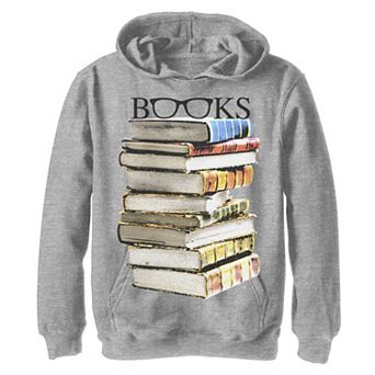 Boys 8-20 Book Specs Stacked Homework Graphic Fleece Hoodie