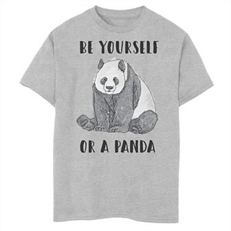 Boys 8-20 Be Panda Animal Humor Text Graphic Tee