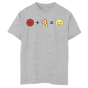 Boys 8-20 Pizza Equations Pizza Emoji Humor Graphic Tee