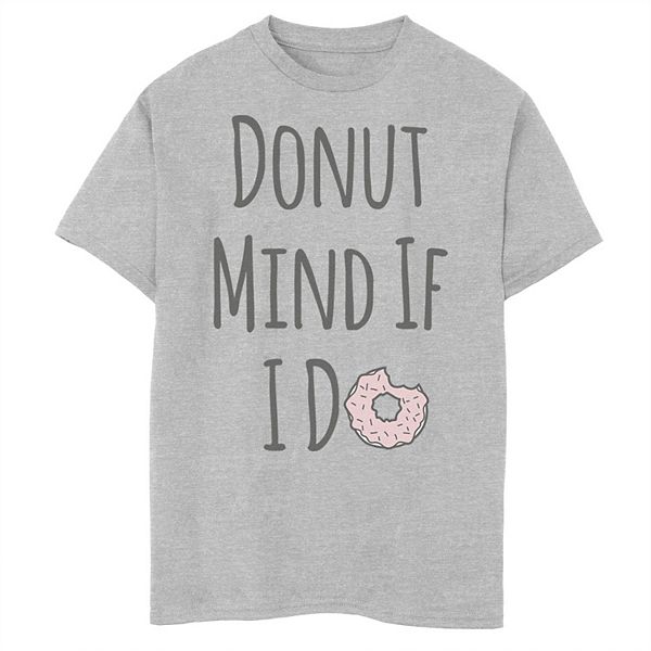 Boys 8 20 Donut Mind If I Do Pink Sprinkles Food Pun Graphic Tee 4398