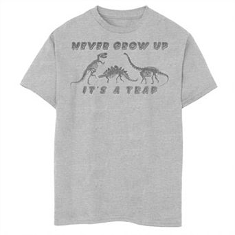 Boys 6-20 Dino Trap Dinosaur Text Graphic Tee