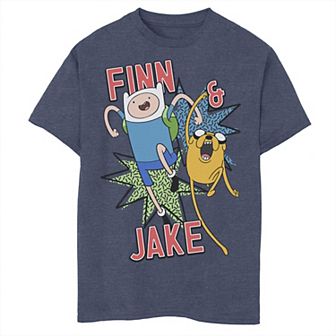 Boys 8-20 Cartoon Network Adventure Time Finn & Jake Kapows Graphic Tee