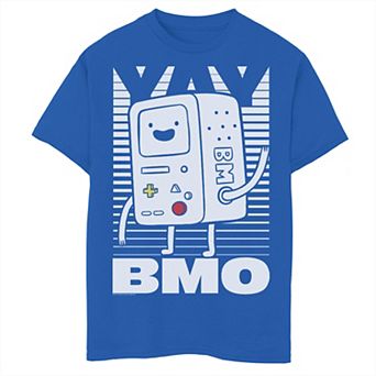 Boys 8-20 Cartoon Network Adventure Time BMO Wave YAY Halftone Fade Graphic Tee