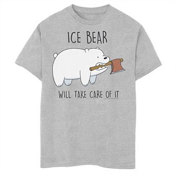 Boys 6-20 Cartoon Network Bare Bears Ice Bear Take Care Of It Axe Graphic Tee