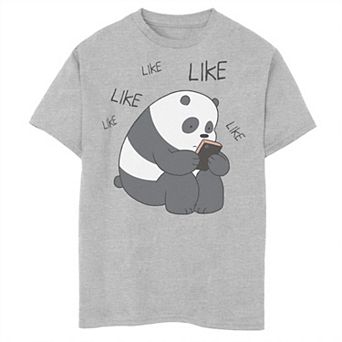 Boys 6-20 Cartoon Network We Bare Bears Like Like Like Texting Graphic Tee