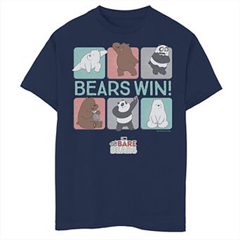 Boys 6-20 We Bare Bears Bears Win Character Panels Graphic Tee