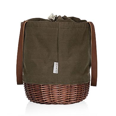 Picnic Time Coronado Canvas & Willow Basket Tote