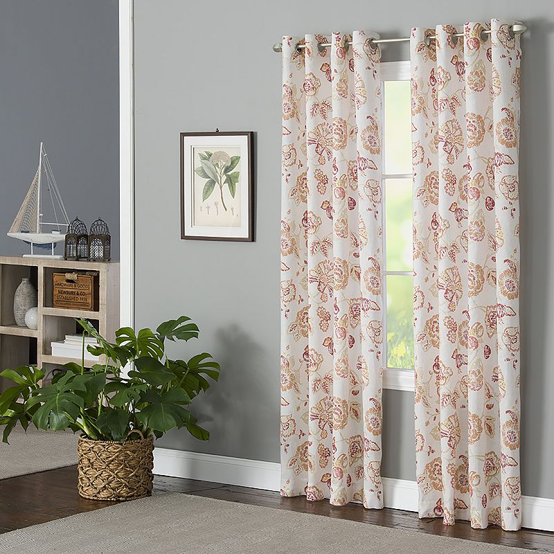 Sabrina 50" x 84" Floral Curtain Panel