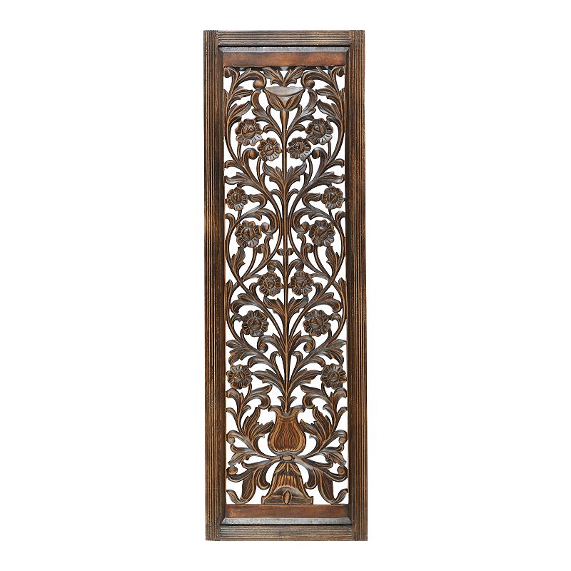 77389032 Stella & Eve Floral Scroll Wall Decor, Brown, OVER sku 77389032