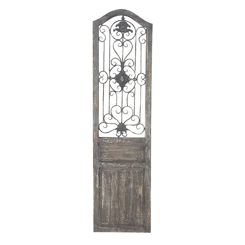 Stella & Eve Arched Door Scroll Wall Decor, Brown, OVERSIZED