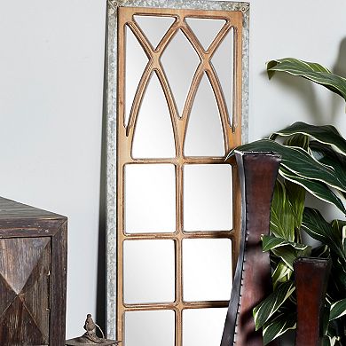 Stella & Eve Rustic Windowpane Mirror Wall Decor