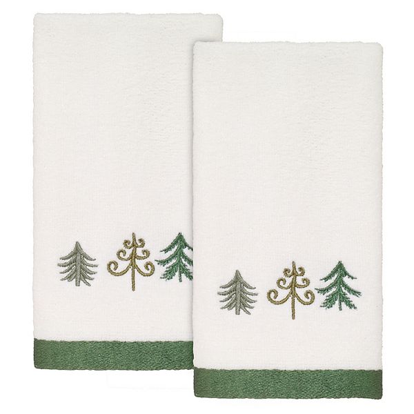 Avanti Christmas Trees 2 Pack Fingertip Towel