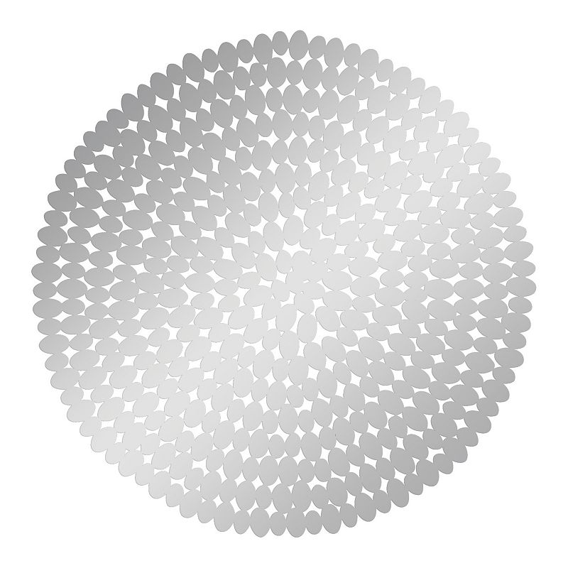 Stella & Eve Modern Perforated Disc Wall Decor, Grey, Small
