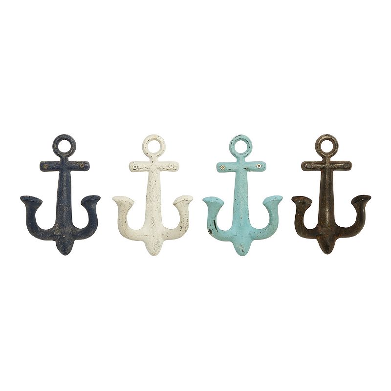 Stella & Eve Anchor Wall Hook 4-piece Set, Multicolor, Small