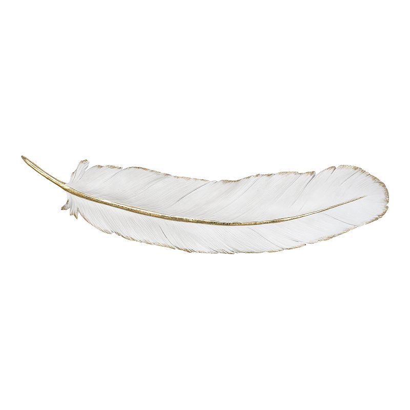 18884407 Stella & Eve Faux Feather Wall Decor, White, Small sku 18884407