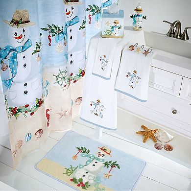 Avanti Coastal Snowman 2-pack Fingertip Towel