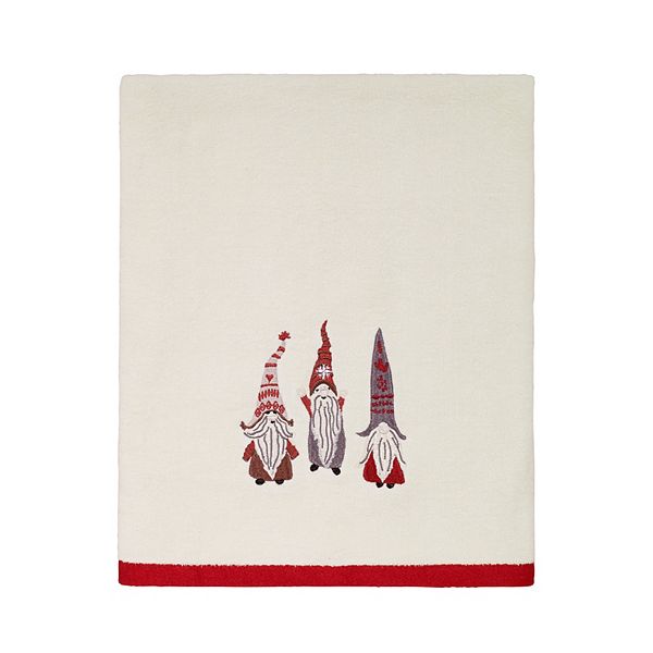 Avanti Christmas Gnomes Bath Towel