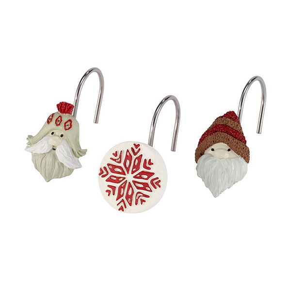 Avanti Christmas Gnomes Shower Hooks