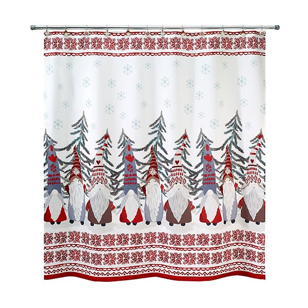 Avanti Christmas Gnomes Shower Curtain