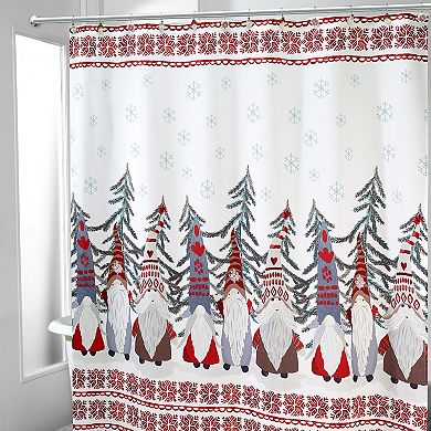 Avanti Christmas Gnomes Shower Curtain