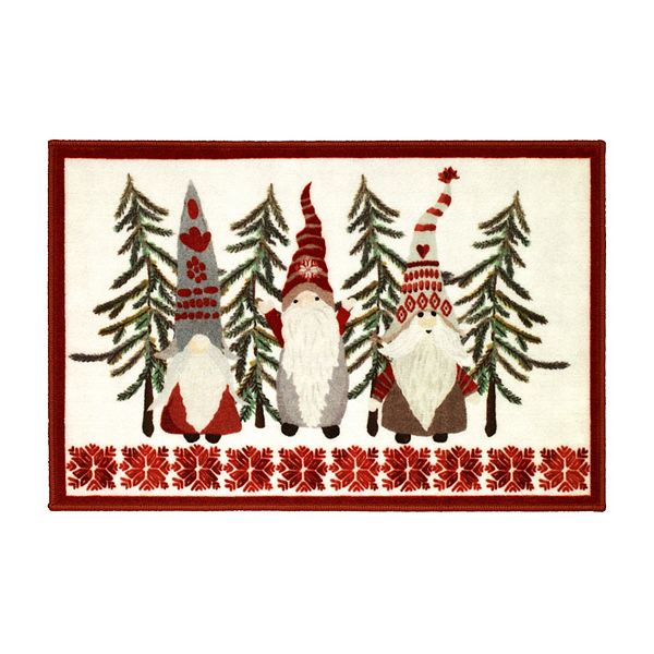 Avanti Christmas Gnomes Bath Rug