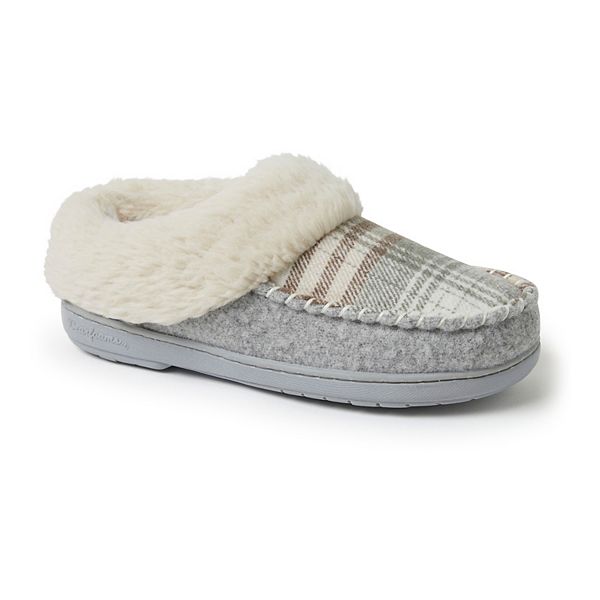 Women's Dearfoams Elaine Woven Plaid Clog Slippers