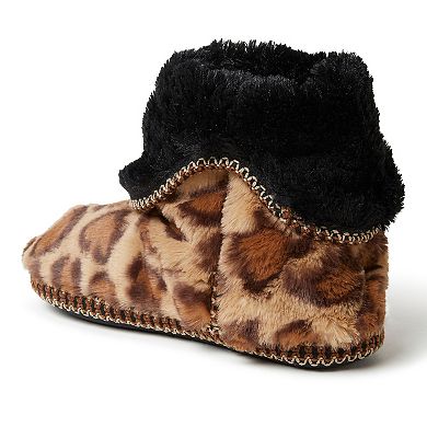 Women's Dearfoams Beth Furry Foldover Boot Slippers