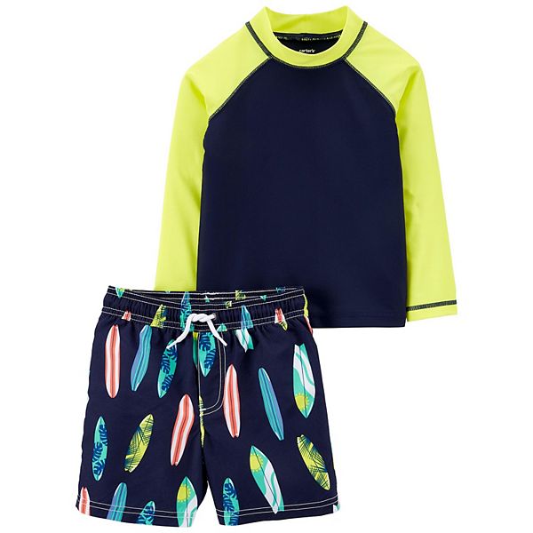 Carters Baby Boys Short Sleeve Rash Guard Set and 24/7 services Here