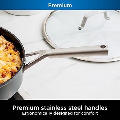 Ninja™ NeverStick® Premium Hard-Anodized 4-Quart Sauté Pan with Glass Lid