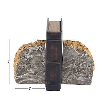 Stella & Eve Marble Faux Thunder Egg Stone Bookends 2-pc. Set