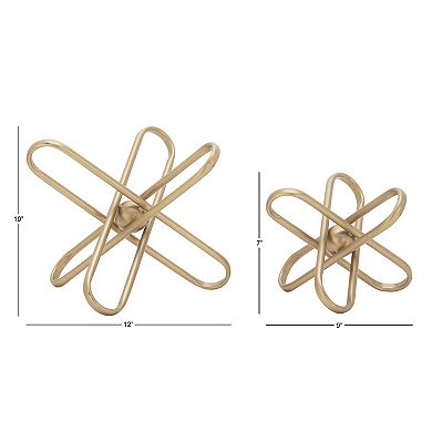 Stella & Eve Large Metallic Abstract Sculpture Table Decor 2-piece Set