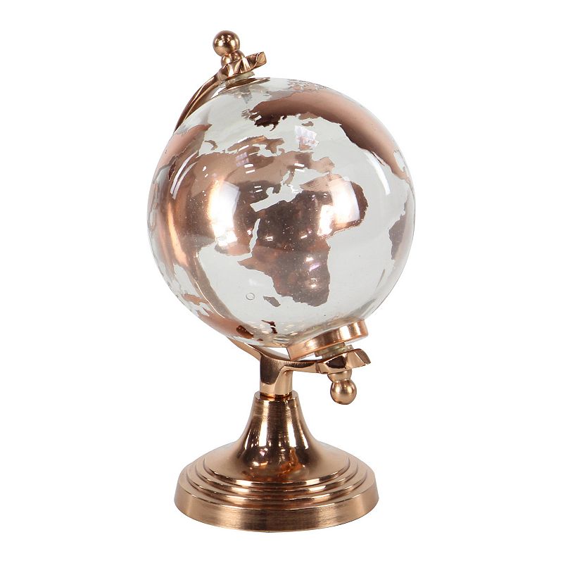 Stella & Eve Metallic World Globe Table Decor, Red, Medium