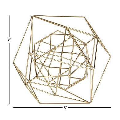 Stella & Eve Metallic Geometric Orb Sculpture Table Decor