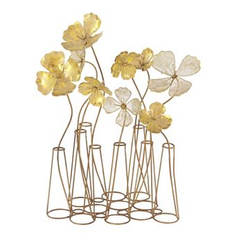 Stella & Eve Large Metallic Flower Sculpture Table Decor