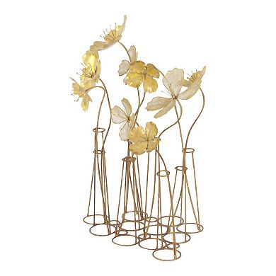 Stella & Eve Large Metallic Flower Sculpture Table Decor