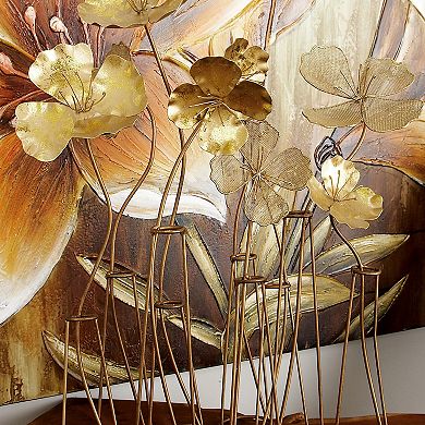Stella & Eve Large Metallic Flower Sculpture Table Decor