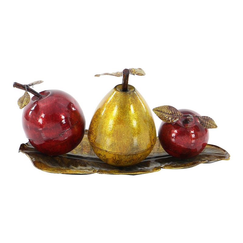 Stella & Eve Decorative Apples and Pear Table Decor, Red, Small
