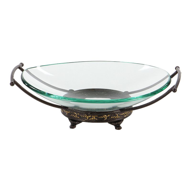 Stella & Eve Traditional Decorative Bowl Table Decor, Beig/Green, Small