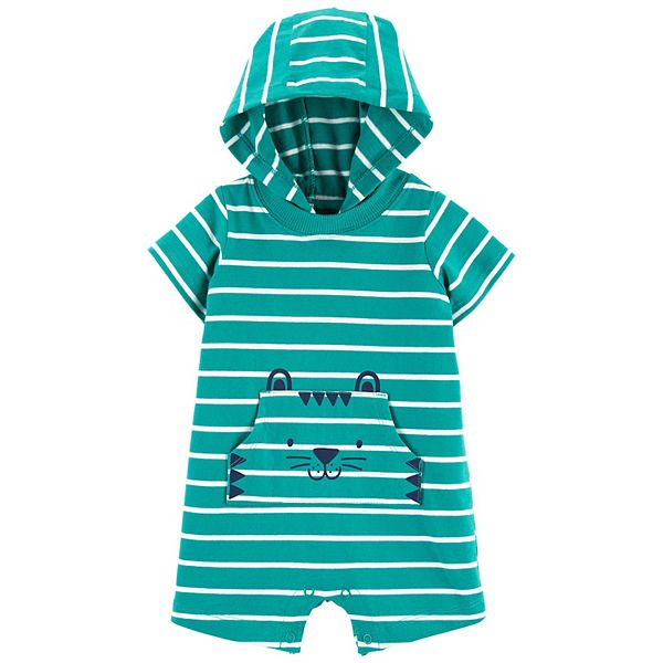 Baby Boy Carter's Tiger Striped Hooded Romper