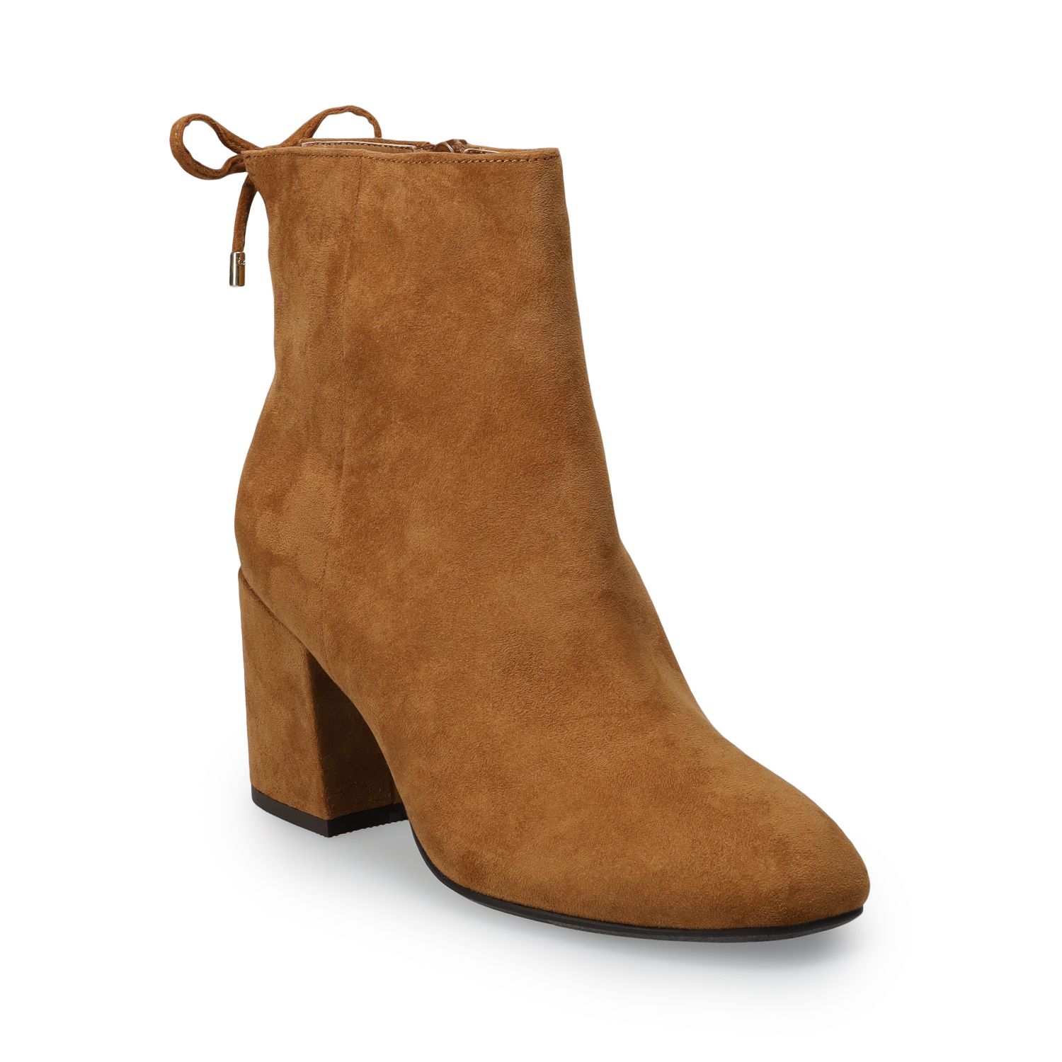 tan suede high heel boots
