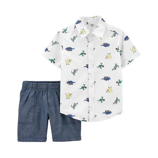 Baby Boy Carter's 2-Piece Button-Front Shirt & Short Set