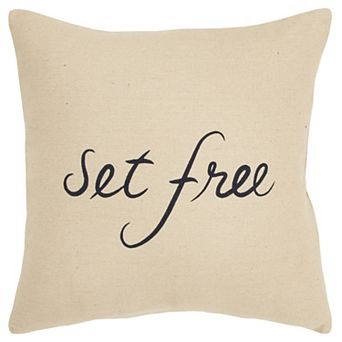 Rizzy Home Lucy "Set Free" Throw Pillow