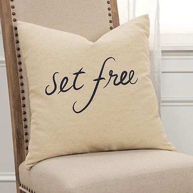 Rizzy Home Lucy "Set Free" Throw Pillow