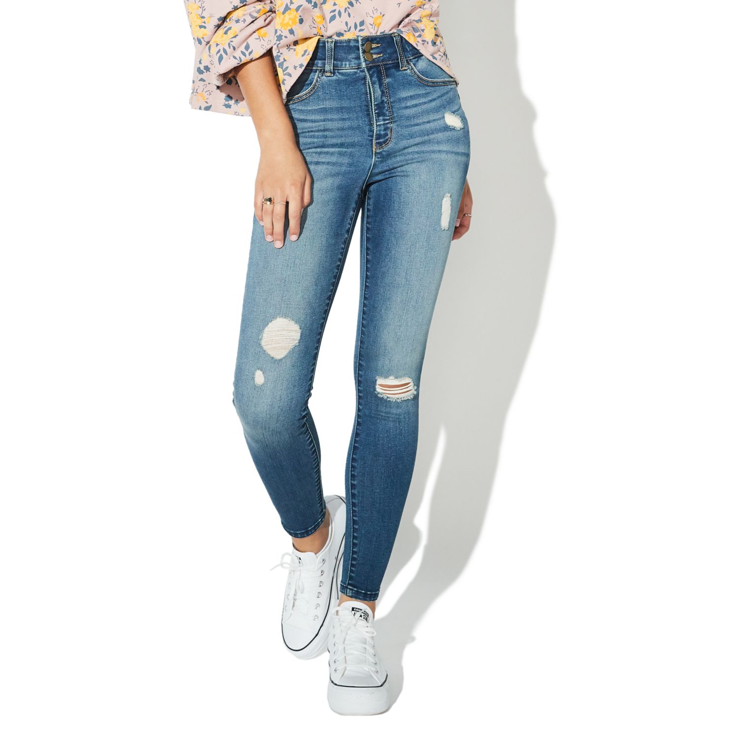 kohls womens ripped jeans