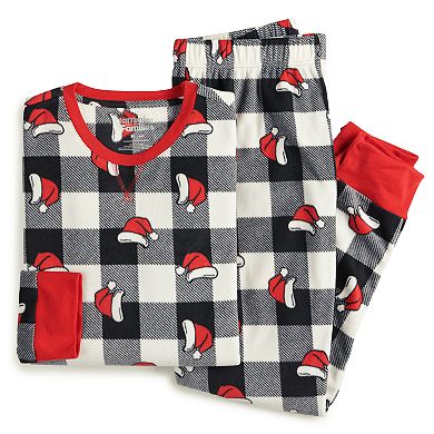 Men's Jammies For Your Families® Jolly Santa Microfleece Top & Pants Pajama Set