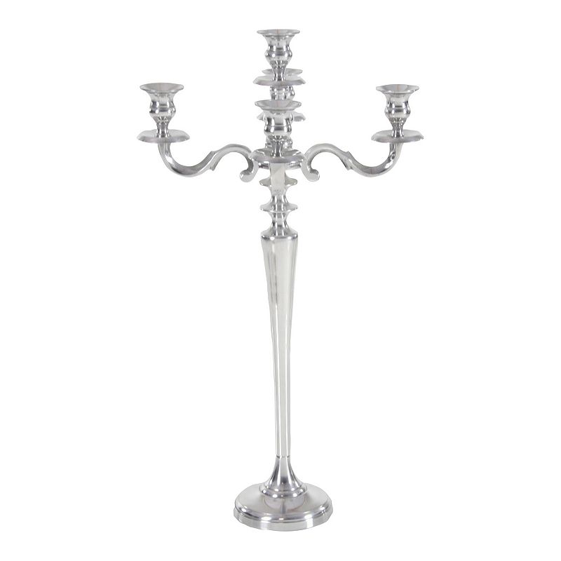 Stella & Eve Traditional Tall 5-Light Candelabra Table Decor, Grey, Large