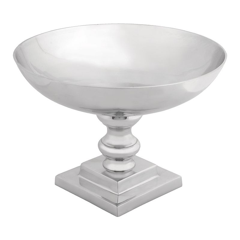 Stella & Eve Silver Finish Decorative Bowl Table Decor, Grey, Medium
