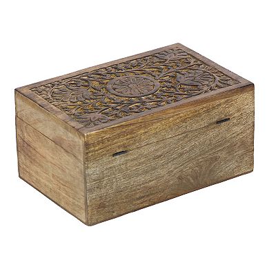 Stella & Eve Rustic Flourished Decorative Box Table Decor 3-piece Set