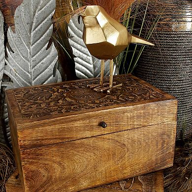 Stella & Eve Rustic Flourished Decorative Box Table Decor 3-piece Set