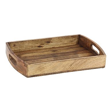 Stella & Eve Light Brown Decorative Tray Table Decor 3-piece Set